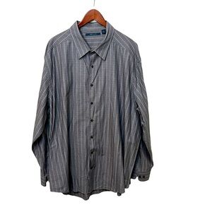 Perry Ellis mens shirt 3XL long sleeve color grayish black.